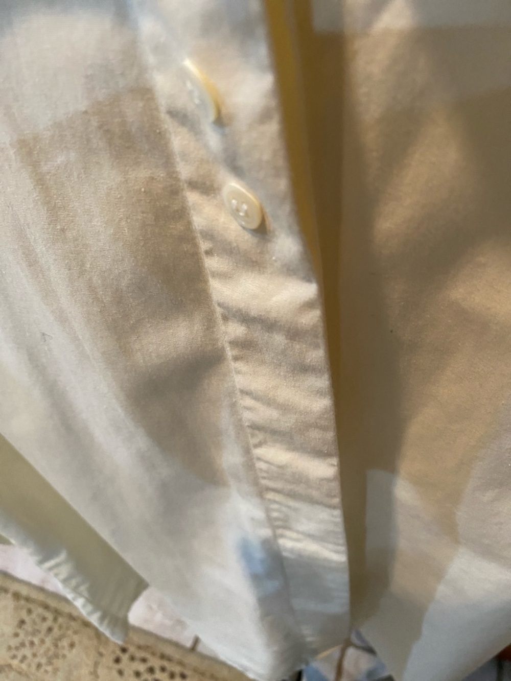 Karen Kane 100% Cotton Cream Button-Down Blouse USA Made - Picture 3 of 5